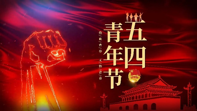 红色党政五四青年节宣传展示视频缩略图