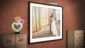 复古室内浪漫婚礼照片墙电子相册场景8预览图