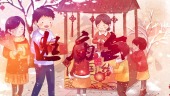 新年片头春节风俗插画介绍图文可替换场景3预览图