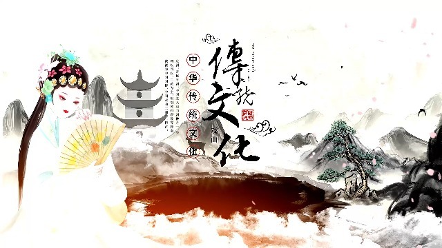 水墨传承戏曲文化视频模板场景6预览图