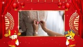 红色中式婚礼电子相册视频模板场景11预览图