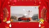 红色中式婚礼电子相册视频模板场景9预览图