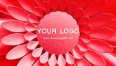 创意红色花朵绽放公司logo视频场景1预览图