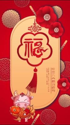 喜庆花朵如意结中国新年新春拜年小视频场景2预览图