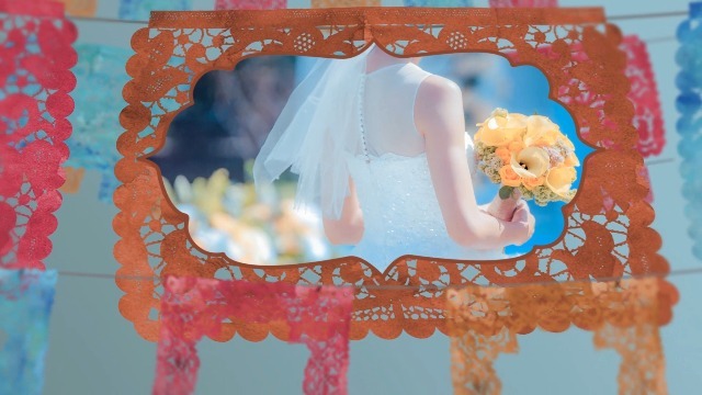 中国风创意剪纸婚礼相册展示视频场景4预览图