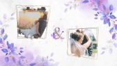 紫色花卉设计浪漫婚礼电子相册场景13预览图