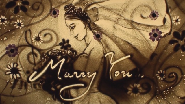 创意沙画艺术婚纱视频相册缩略图